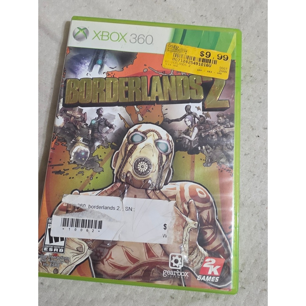 Borderlands 2‎ Xbox 360 Gearbox 2K Games RPG Shooter Video Game Disc Only Case